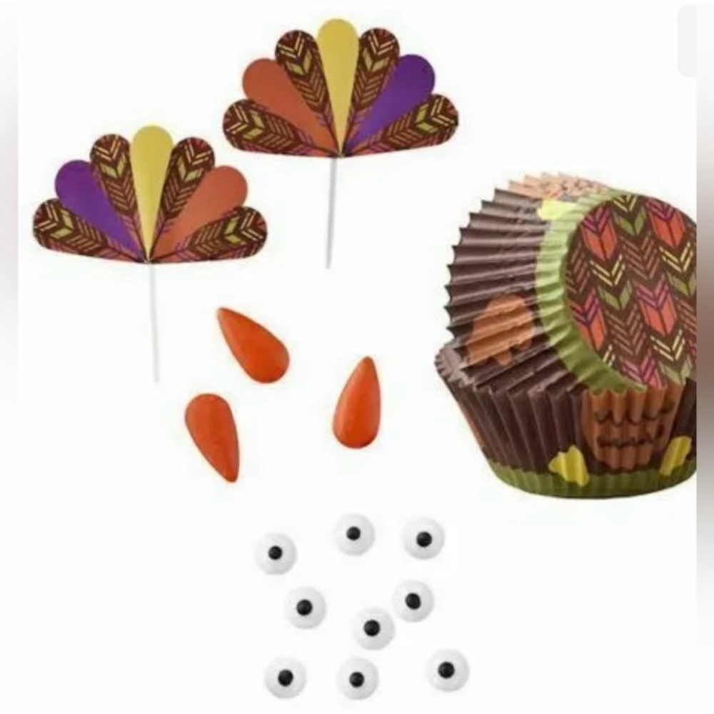 💥Turkey Thanksgiving Cupcake Kit Combo Pack Makes 12 Wilton Baking Holiday - Picture 3 of 7